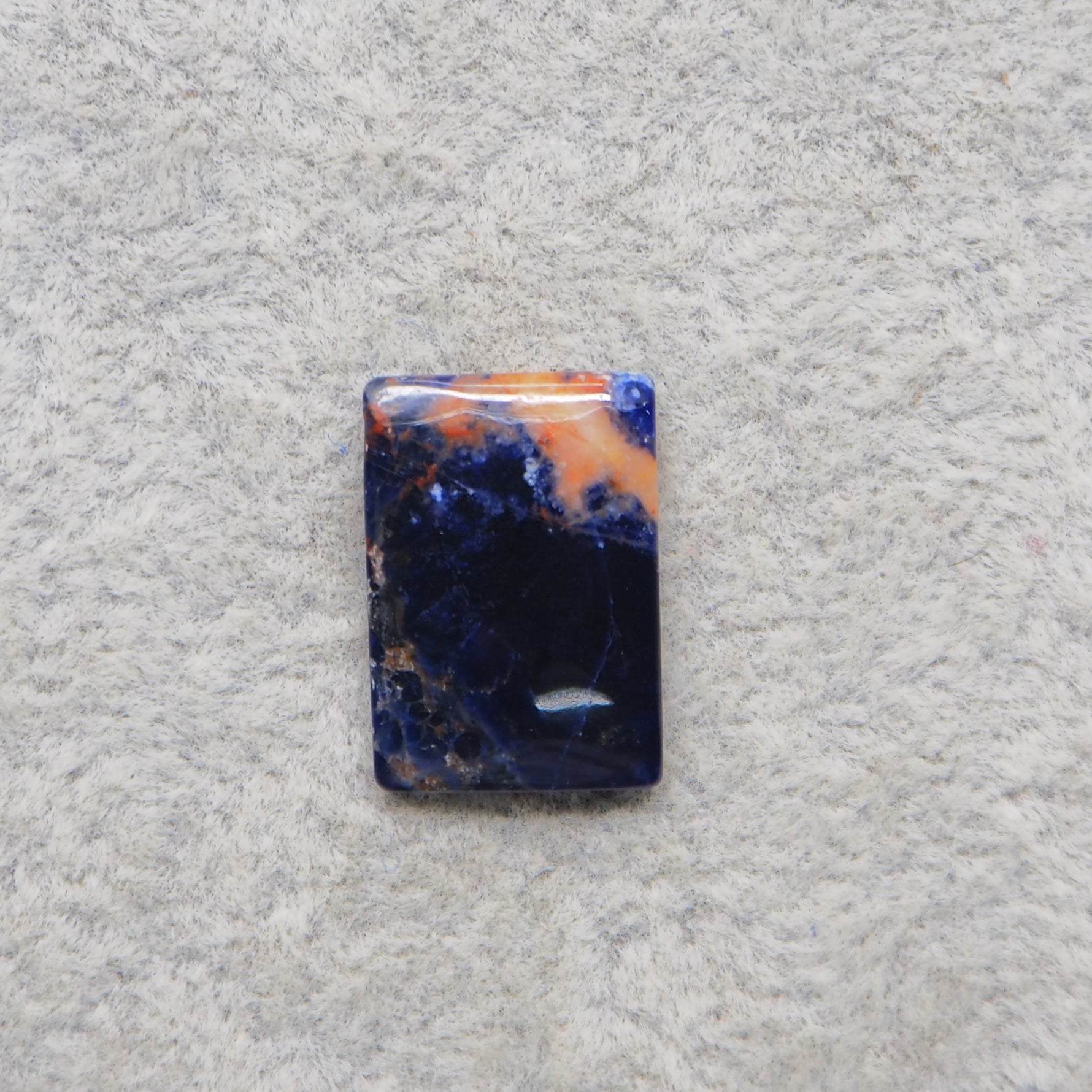 Natural Sodalite Cushion Cabochon 19x13mm 8ct - Royal Blue with White Calcite Veining - Pedra Gems