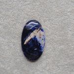 Natural Sodalite Oval Cabochon 31x18mm 22.5ct - Royal Blue with White Calcite Veining - Pedra Gems