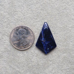 Natural Sodalite Diamond Cabochon 32x20mm 15.5ct - Royal Blue with White Calcite Veining - Pedra Gems