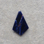 Natural Sodalite Diamond Cabochon 32x20mm 15.5ct - Royal Blue with White Calcite Veining - Pedra Gems