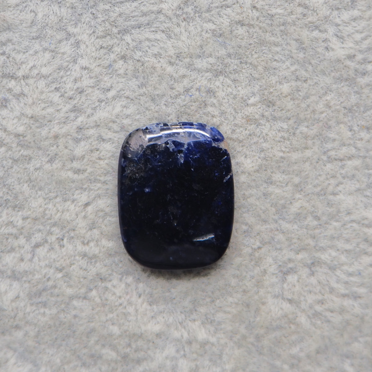 Natural Sodalite Cushion Cabochon 18x14mm 8ct - Royal Blue with White Calcite Veining - Pedra Gems