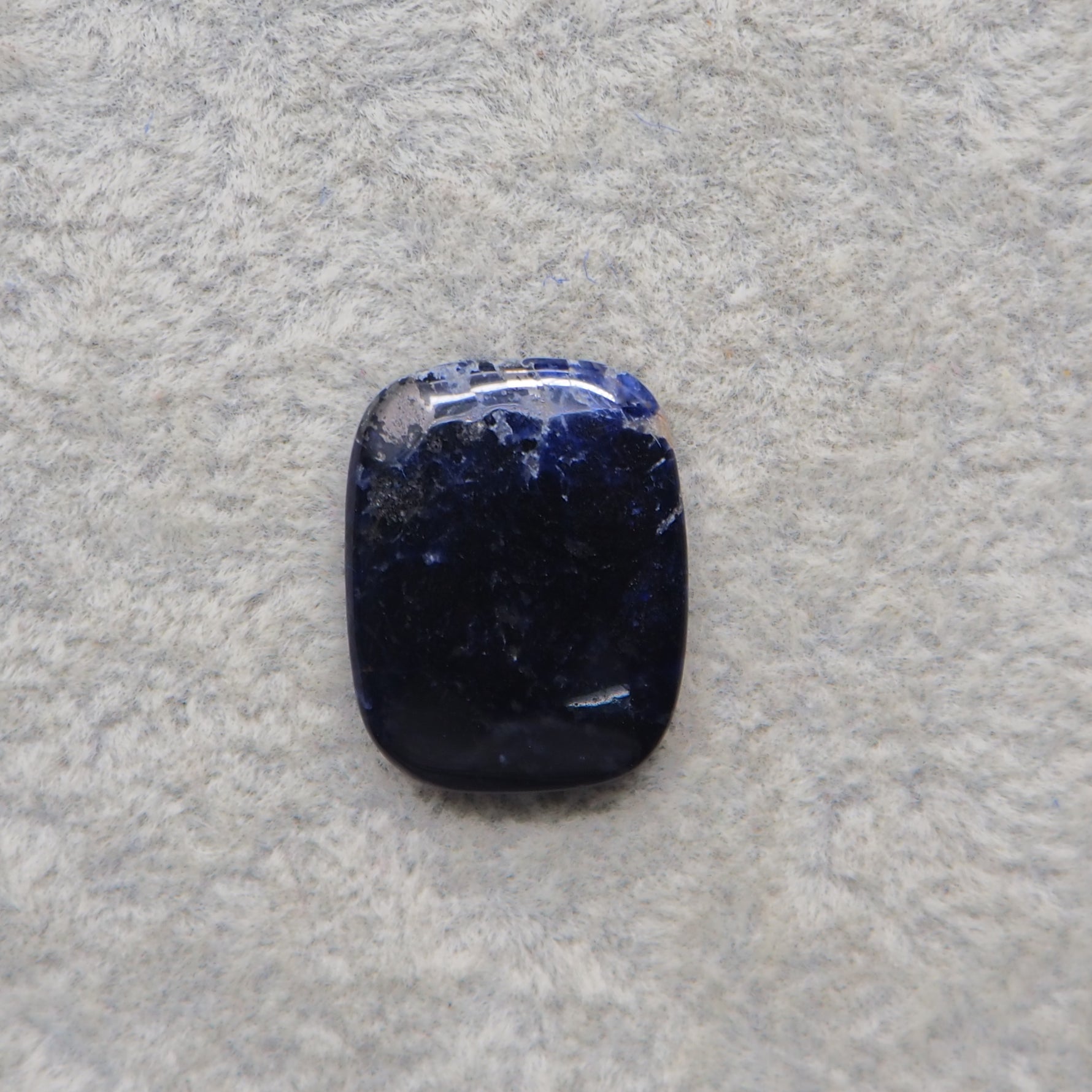 Natural Sodalite Cushion Cabochon 18x14mm 8ct - Royal Blue with White Calcite Veining - Pedra Gems