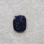 Natural Sodalite Cushion Cabochon 18x14mm 8ct - Royal Blue with White Calcite Veining - Pedra Gems