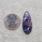 Natural Sodalite Pear Cabochon 35x15mm 18.5ct - Royal Blue with White Calcite Veining - Pedra Gems