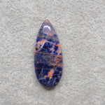 Natural Sodalite Pear Cabochon 35x15mm 18.5ct - Royal Blue with White Calcite Veining - Pedra Gems