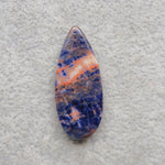 Natural Sodalite Pear Cabochon 35x15mm 18.5ct - Royal Blue with White Calcite Veining - Pedra Gems