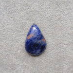 Natural Sodalite Pear Cabochon 23x15mm 11.5ct - Royal Blue with White Calcite Veining - Pedra Gems