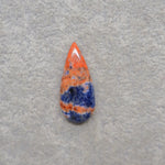 Natural Sodalite Pear Cabochon 27x12mm 11.5ct - Royal Blue with White Calcite Veining - Pedra Gems