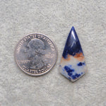 Natural Sodalite Diamond Cabochon 31x16mm 14.5ct - Royal Blue with White Calcite Veining - Pedra Gems