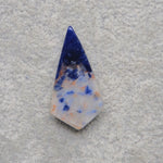 Natural Sodalite Diamond Cabochon 31x16mm 14.5ct - Royal Blue with White Calcite Veining - Pedra Gems