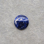 Natural Sodalite Round Cabochon 17x17mm 10ct - Royal Blue with White Calcite Veining - Pedra Gems