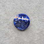 Natural Sodalite Round Cabochon 17x17mm 10ct - Royal Blue with White Calcite Veining - Pedra Gems
