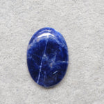 Natural Sodalite Oval Cabochon 36x25mm 44ct - Royal Blue with White Calcite Veining - Pedra Gems
