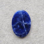 Natural Sodalite Oval Cabochon 36x25mm 44ct - Royal Blue with White Calcite Veining - Pedra Gems
