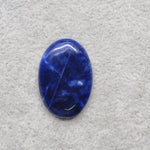 Natural Sodalite Oval Cabochon 31x21mm 25.5ct - Royal Blue with White Calcite Veining - Pedra Gems