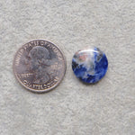 Natural Sodalite Round Cabochon 16x16mm 9ct - Royal Blue with White Calcite Veining - Pedra Gems