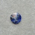 Natural Sodalite Round Cabochon 16x16mm 9ct - Royal Blue with White Calcite Veining - Pedra Gems