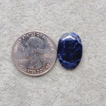 Natural Sodalite Oval Cabochon 20x13mm 7ct - Royal Blue with White Calcite Veining - Pedra Gems