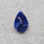Natural Sodalite Pear Cabochon 23x15mm 10.5ct - Royal Blue with White Calcite Veining - Pedra Gems