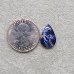 Natural Sodalite Pear Cabochon 17x11mm 4ct - Royal Blue with White Calcite Veining - Pedra Gems