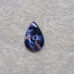 Natural Sodalite Pear Cabochon 17x11mm 4ct - Royal Blue with White Calcite Veining - Pedra Gems