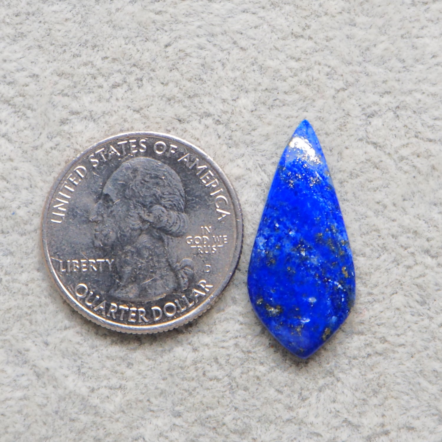 Lapis Lazuli Cabochon 28x13mm 9.5ct Kite – Pedra Gems