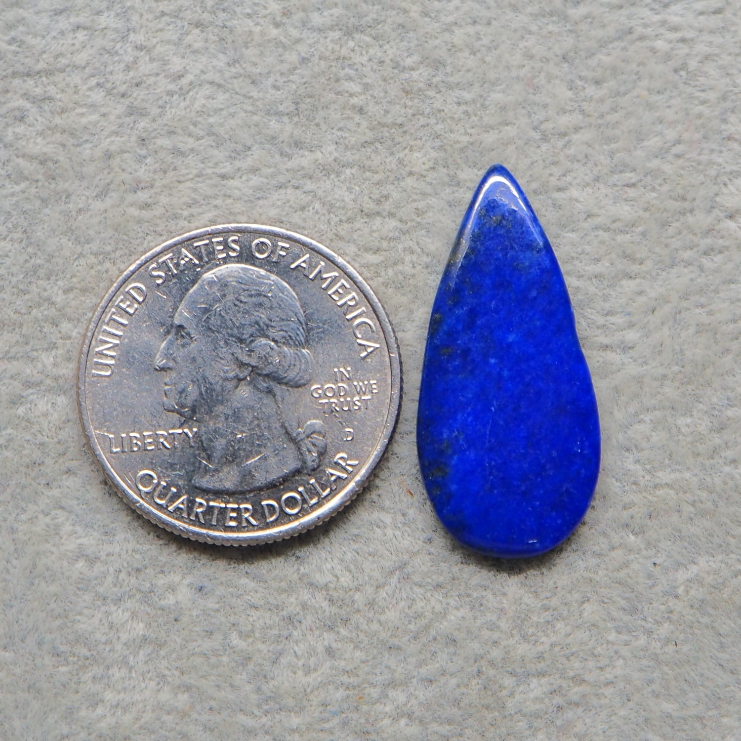 Natural Lapis Lazuli Pear Cabochon 30x13mm 9ct – Pedra Gems One of a Kind Loose Gemstone