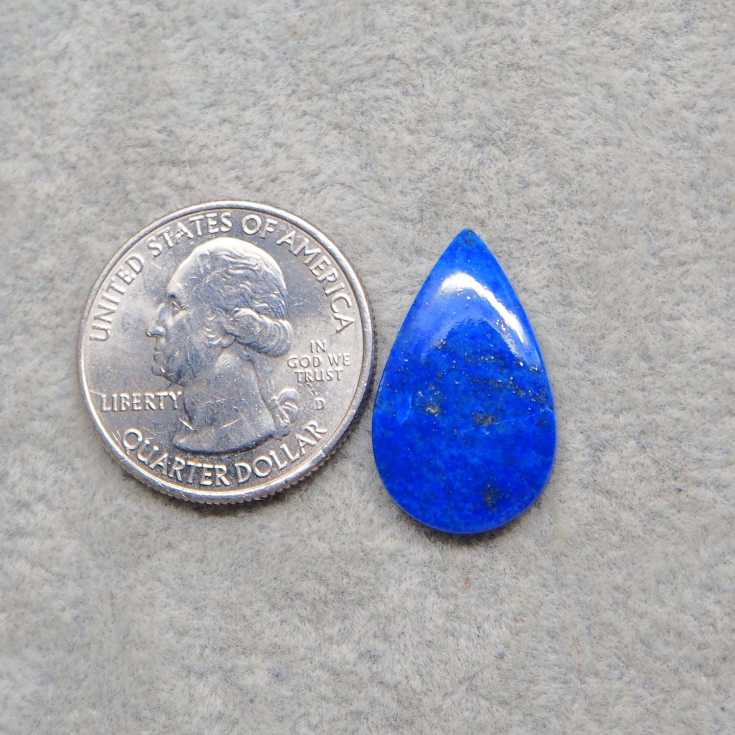 Natural Lapis Lazuli Pear Cabochon 24x14mm 7.5ct – Pedra Gems One of a Kind Loose Gemstone