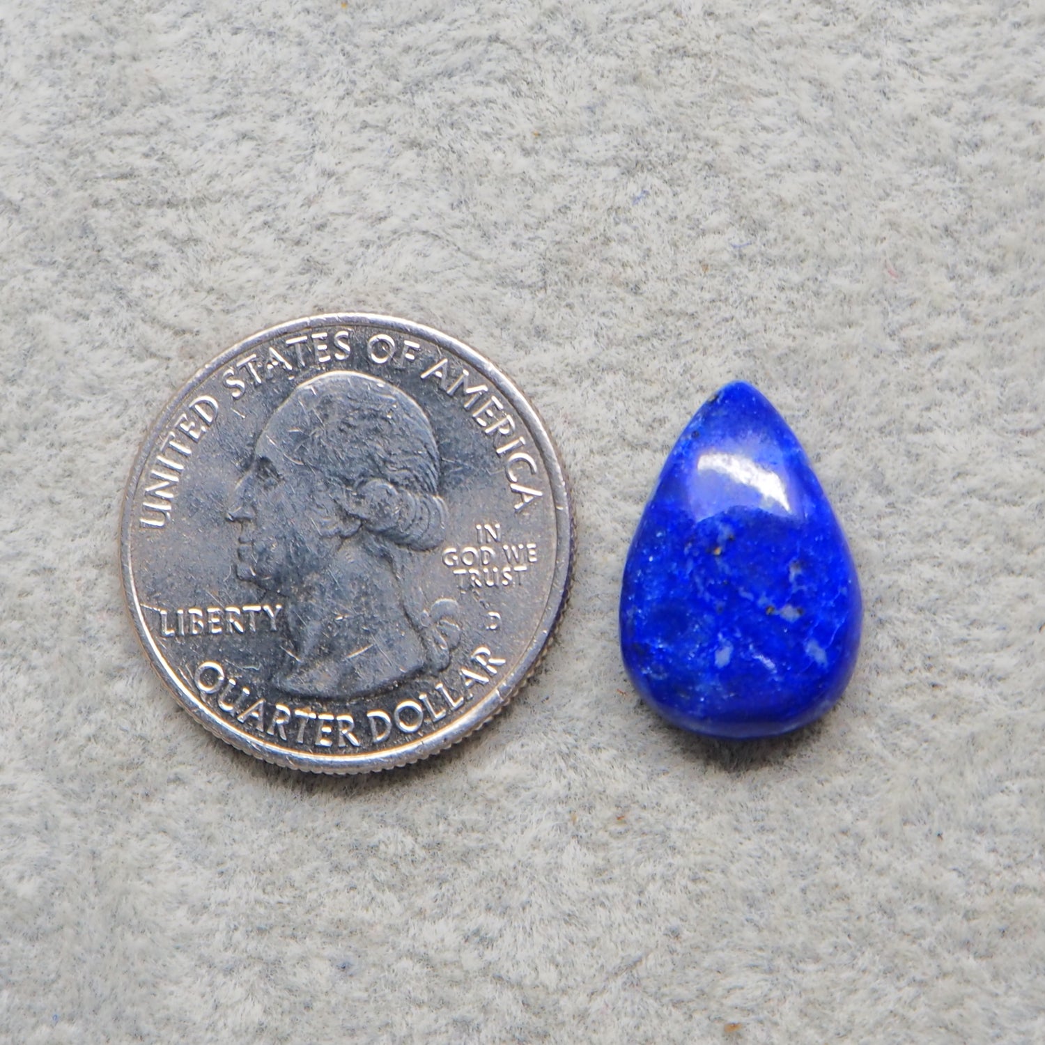 Natural Lapis Lazuli Pear Cabochon 18x12mm 8.5ct – Pedra Gems One of a Kind Loose Gemstone