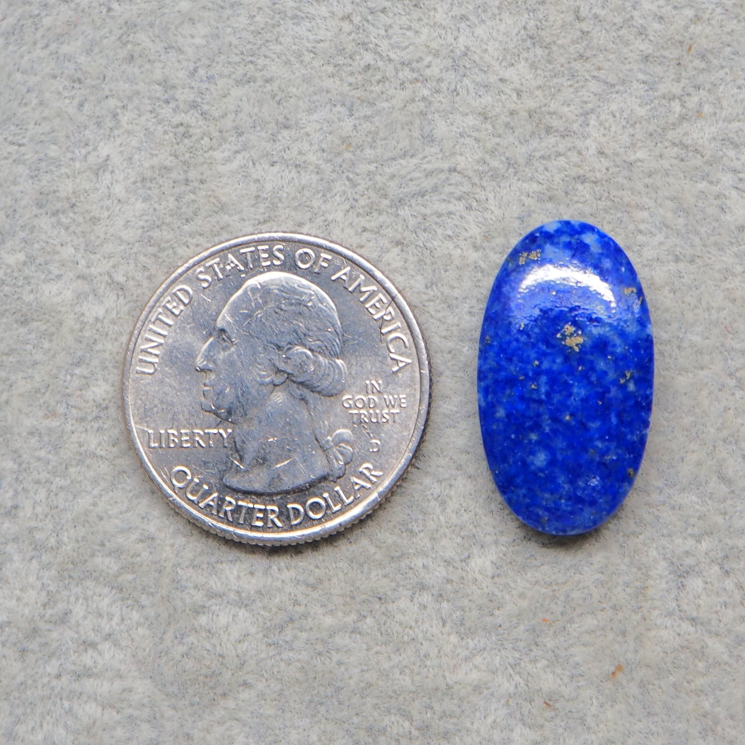 Natural Lapis Lazuli Oval Cabochon 24x13mm 14ct – Pedra Gems One of a Kind Loose Gemstone