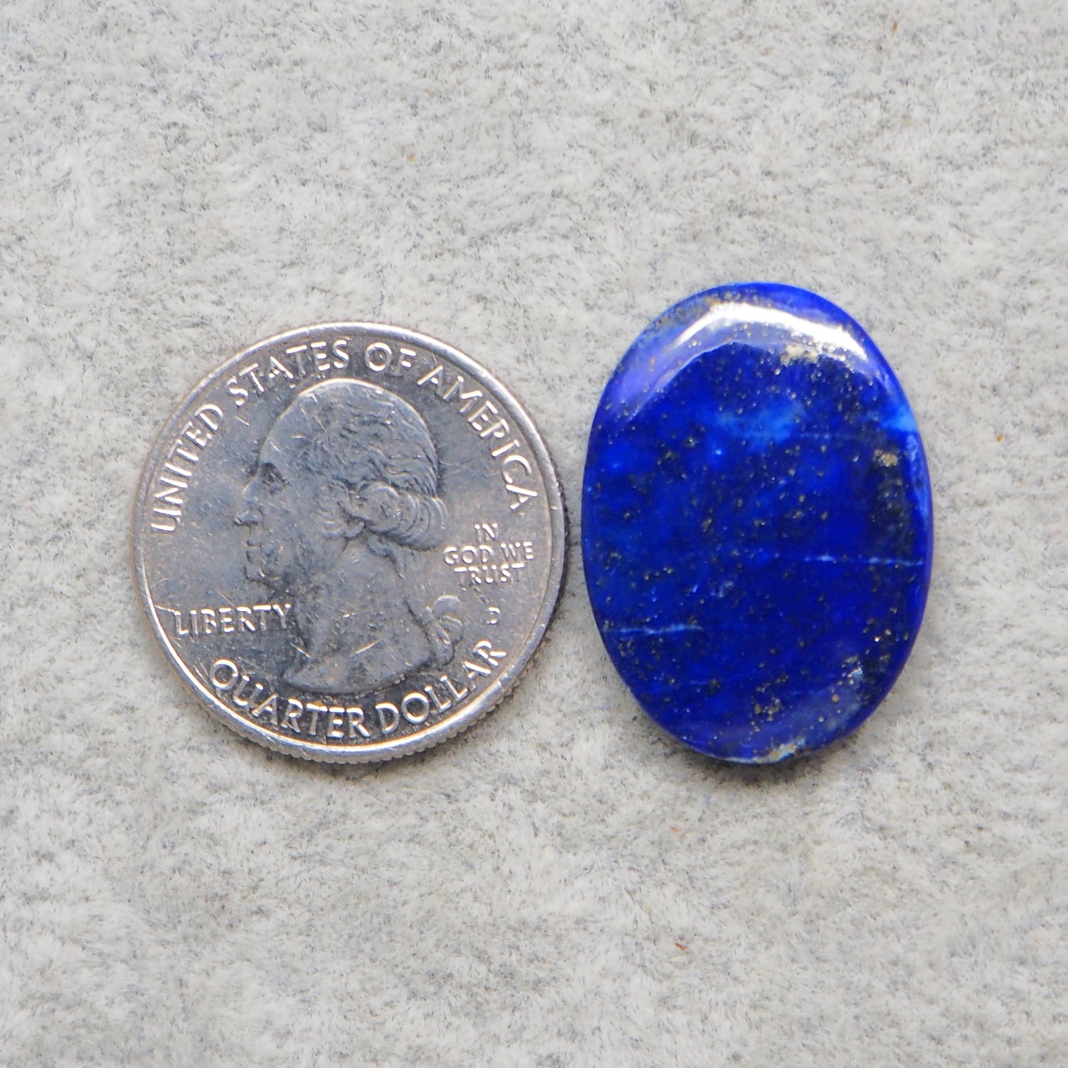 Natural Lapis Lazuli Oval Cabochon 26x19mm 20.5ct – Pedra Gems One of a Kind Loose Gemstone