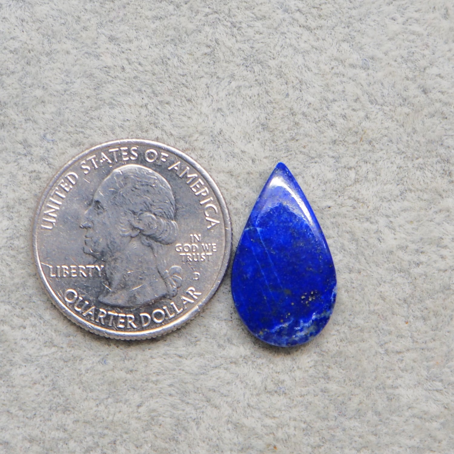 Natural Lapis Lazuli Pear Cabochon 22x13mm 6.5ct – Pedra Gems One of a Kind Loose Gemstone