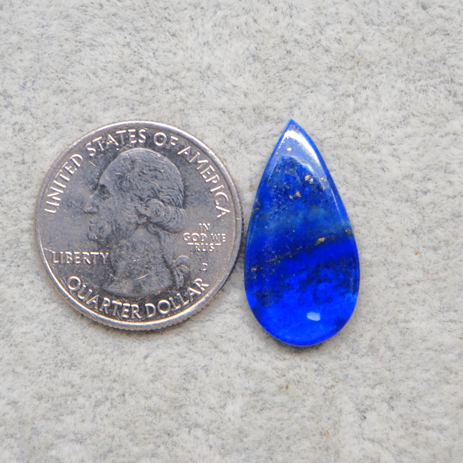 Natural Lapis Lazuli Pear Cabochon 26x13mm 8ct – Pedra Gems One of a Kind Loose Gemstone