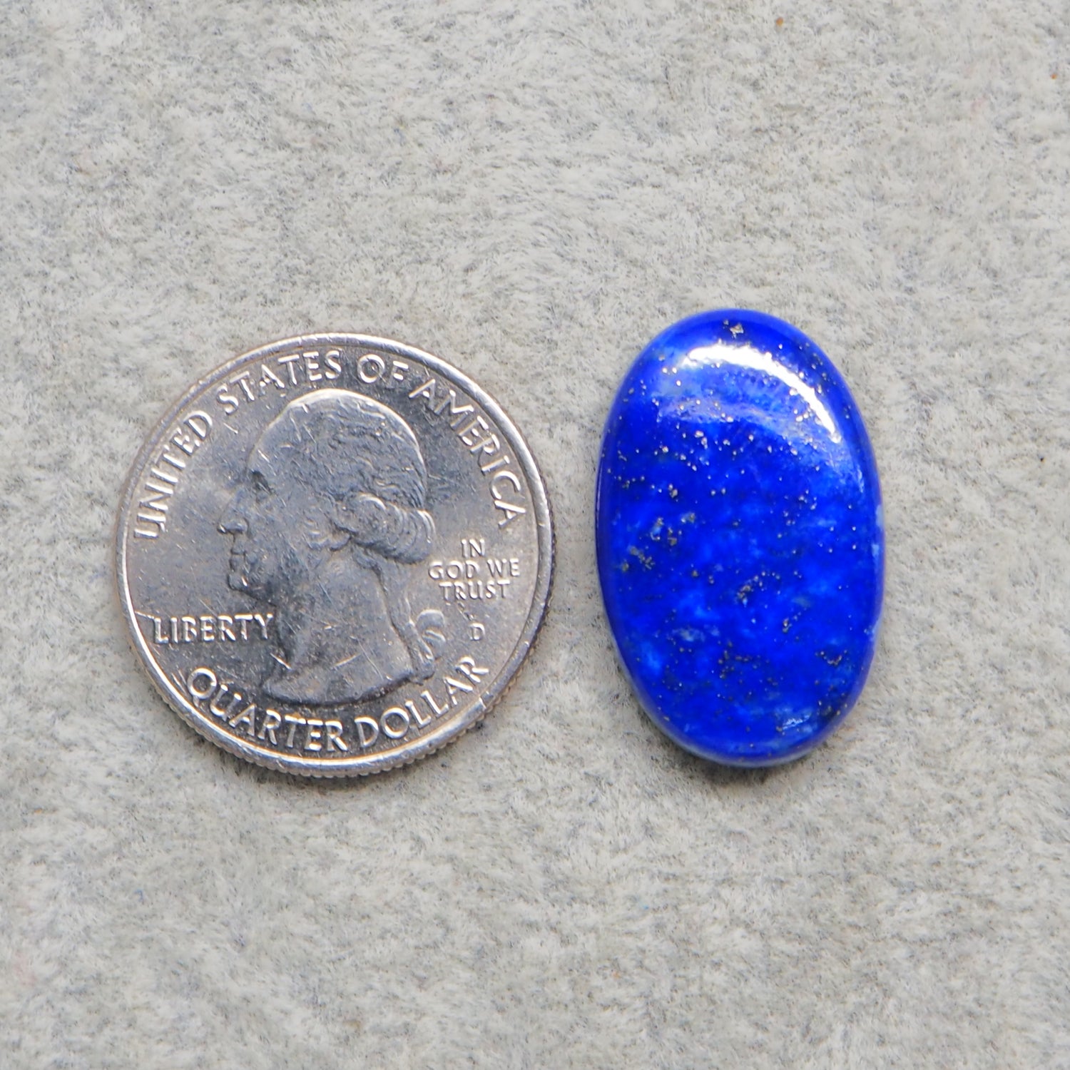 Natural Lapis Lazuli Oval Cabochon 24x16mm 18.5ct – Pedra Gems One of a Kind Loose Gemstone