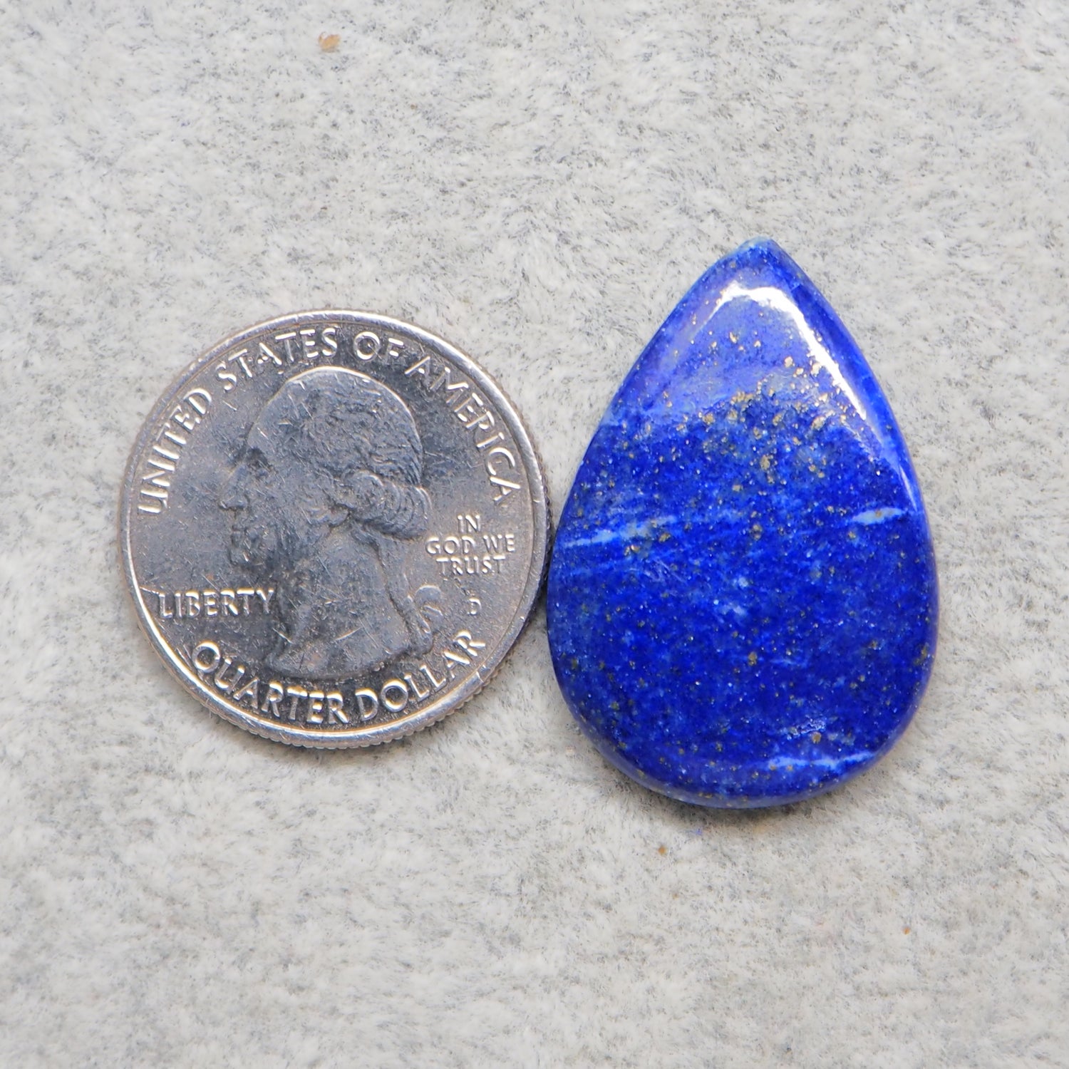 Natural Lapis Lazuli Pear Cabochon 31x21mm 25.5ct – Pedra Gems One of a Kind Loose Gemstone