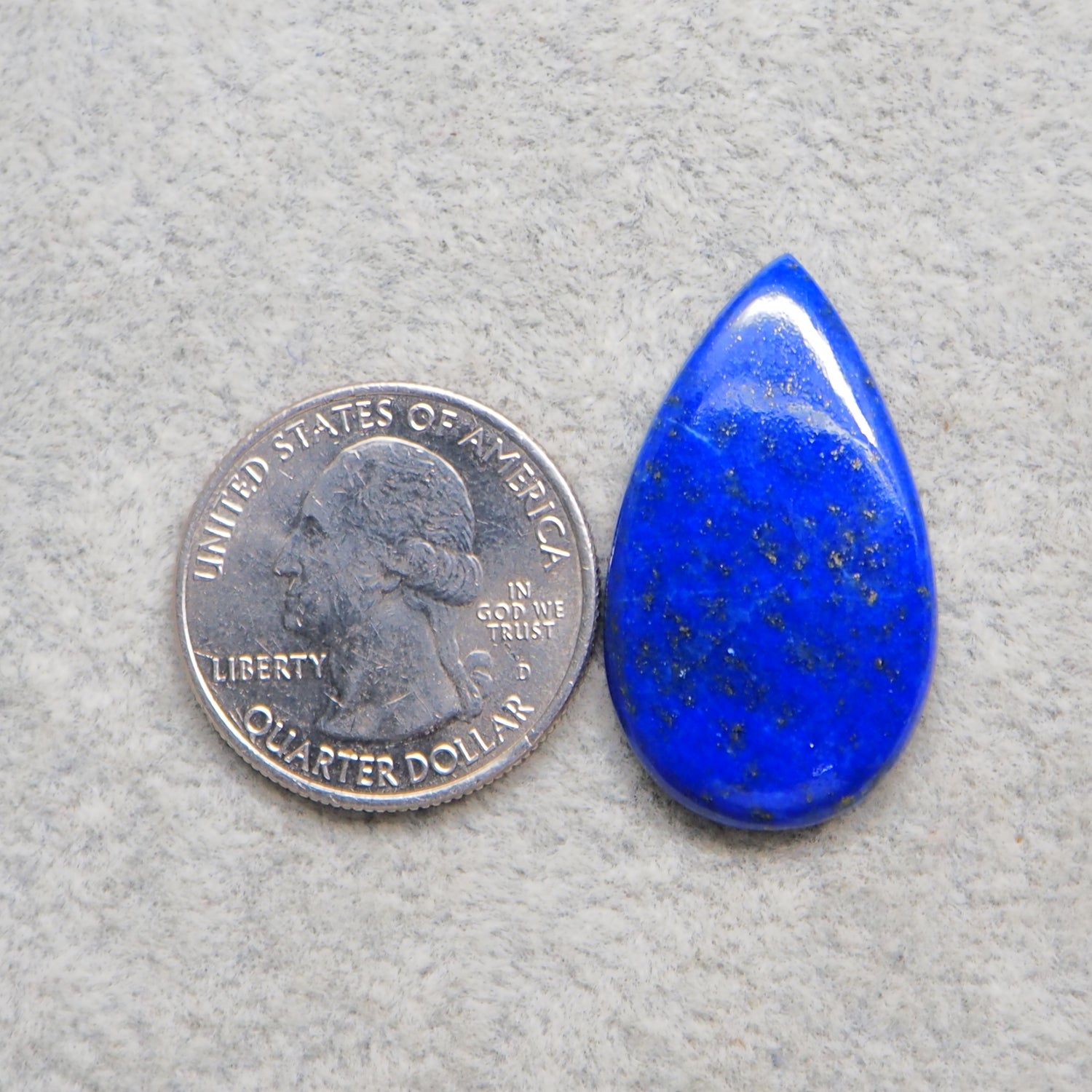 Natural Lapis Lazuli Pear Cabochon 32x19mm 21.5ct – Pedra Gems One of a Kind Loose Gemstone