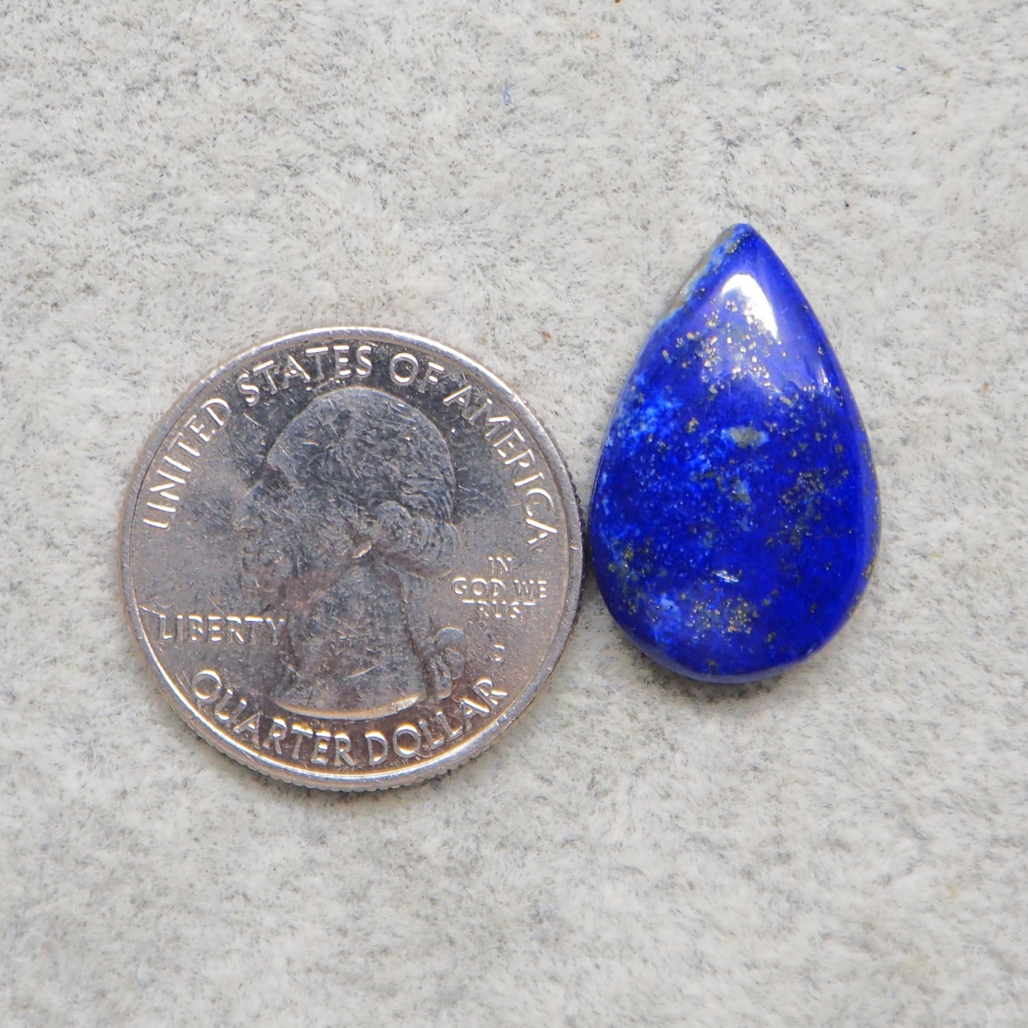 Natural Lapis Lazuli Pear Cabochon 24x15mm 14.5ct – Pedra Gems One of a Kind Loose Gemstone