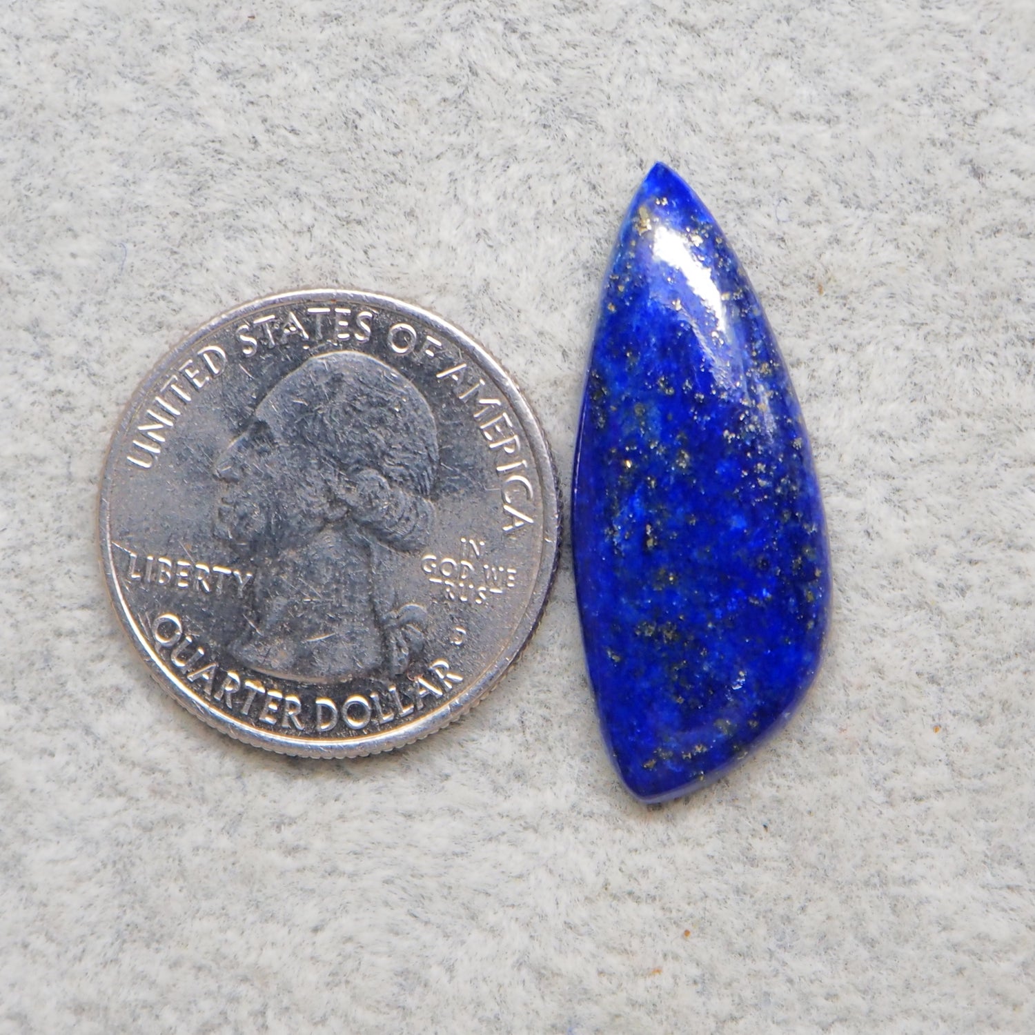 Natural Lapis Lazuli Freeform Cabochon 33x13mm 14ct – Pedra Gems One of a Kind Loose Gemstone