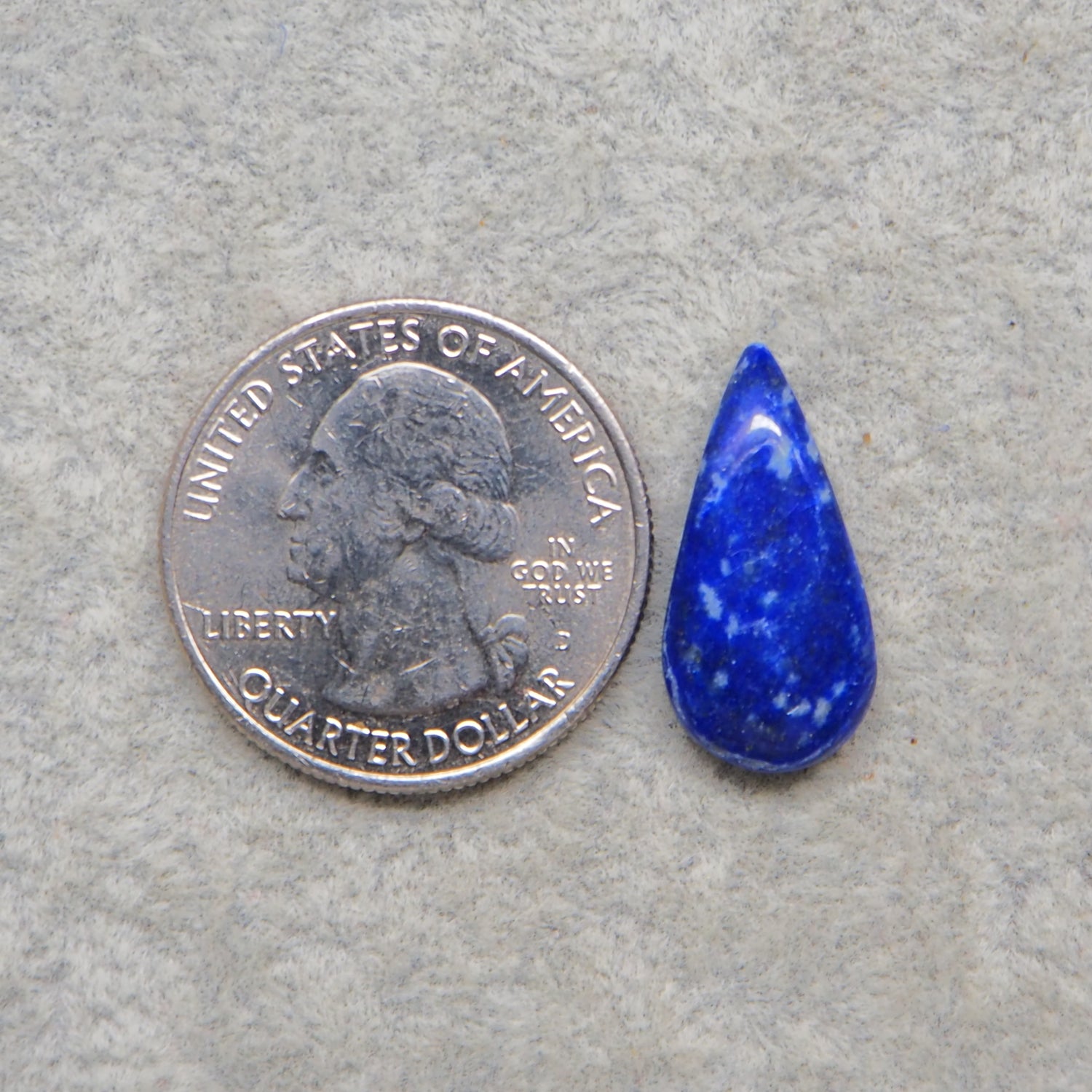 Natural Lapis Lazuli Pear Cabochon 21x10mm 7ct – Pedra Gems One of a Kind Loose Gemstone