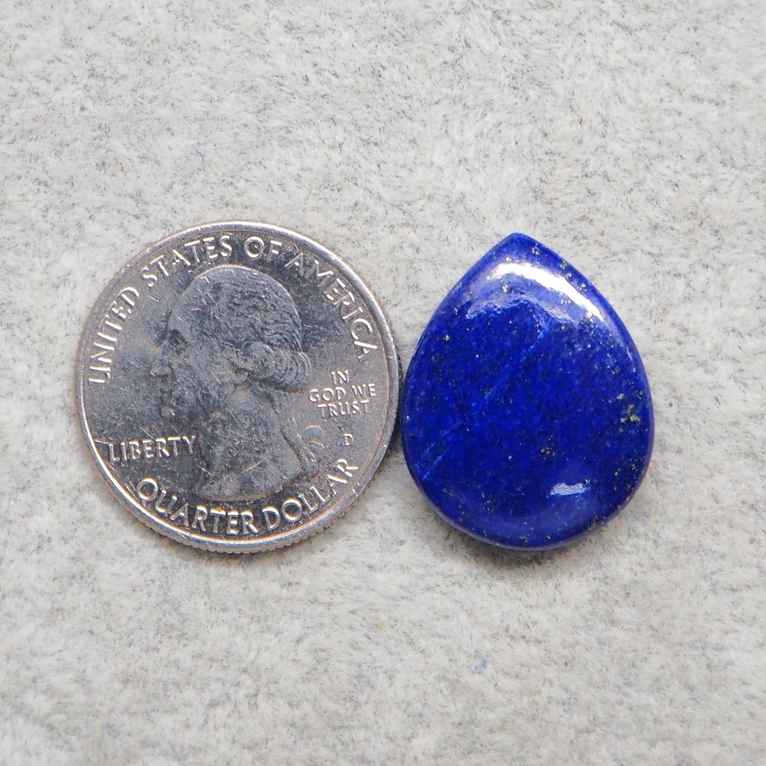 Natural Lapis Lazuli Pear Cabochon 22x18mm 18.5ct – Pedra Gems One of a Kind Loose Gemstone