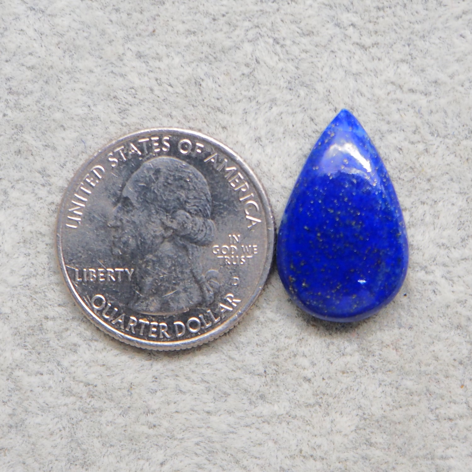 Natural Lapis Lazuli Pear Cabochon 23x14mm 12.5ct – Pedra Gems One of a Kind Loose Gemstone