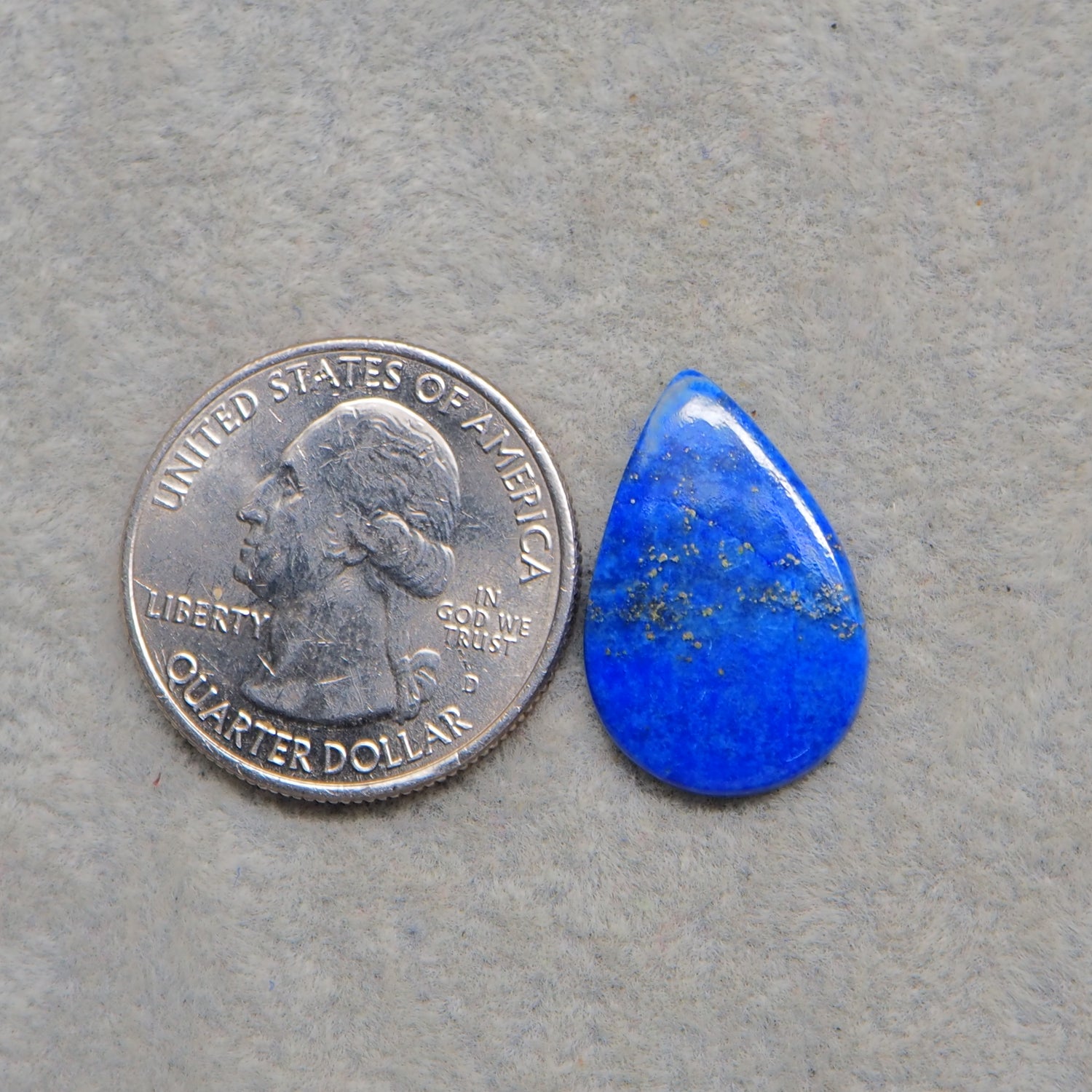 Natural Lapis Lazuli Pear Cabochon 22x14mm 6.5ct – Pedra Gems One of a Kind Loose Gemstone