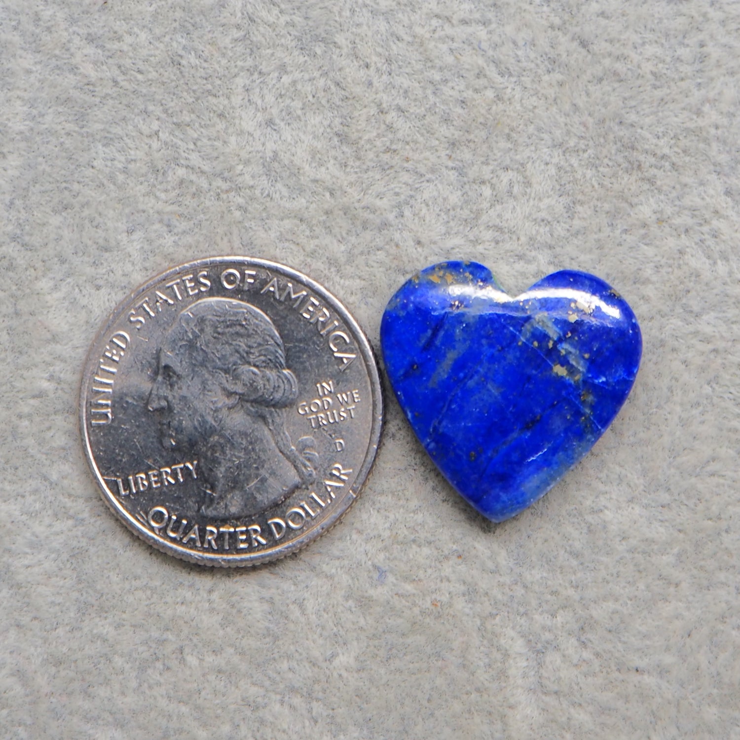 Natural Lapis Lazuli Heart Cabochon 19x20mm 15ct – Pedra Gems One of a Kind Loose Gemstone