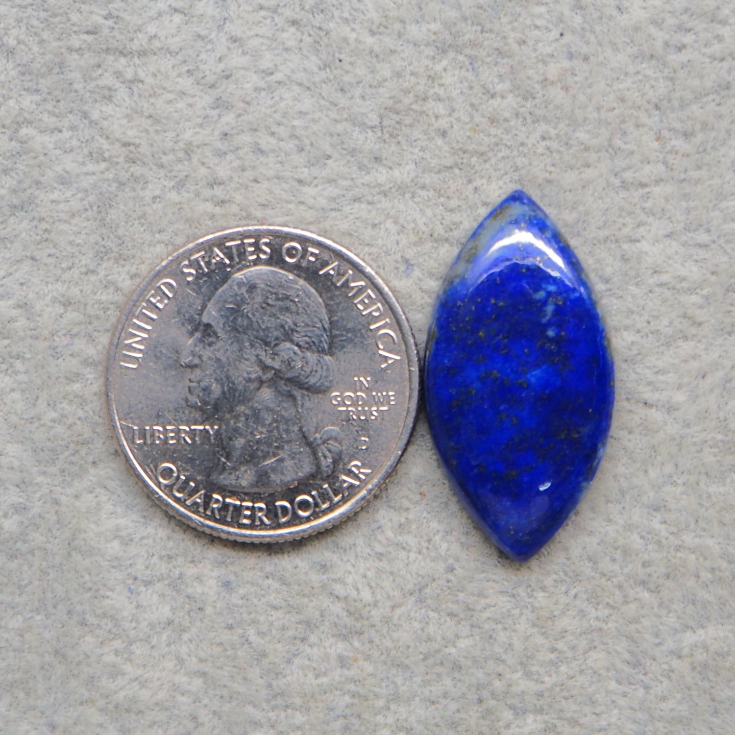 Natural Lapis Lazuli Marquise Navette Cabochon 38x15mm 15.5ct – Pedra Gems One of a Kind Loose Gemstone