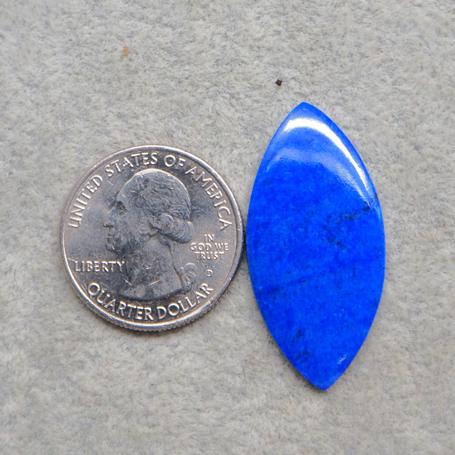 Natural Lapis Lazuli Marquise Navette Cabochon 37x18mm 14.5ct – Pedra Gems One of a Kind Loose Gemstone