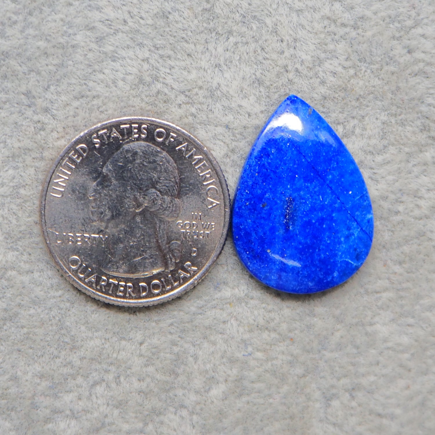 Natural Lapis Lazuli Pear Cabochon 26x19mm 11ct – Pedra Gems One of a Kind Loose Gemstone