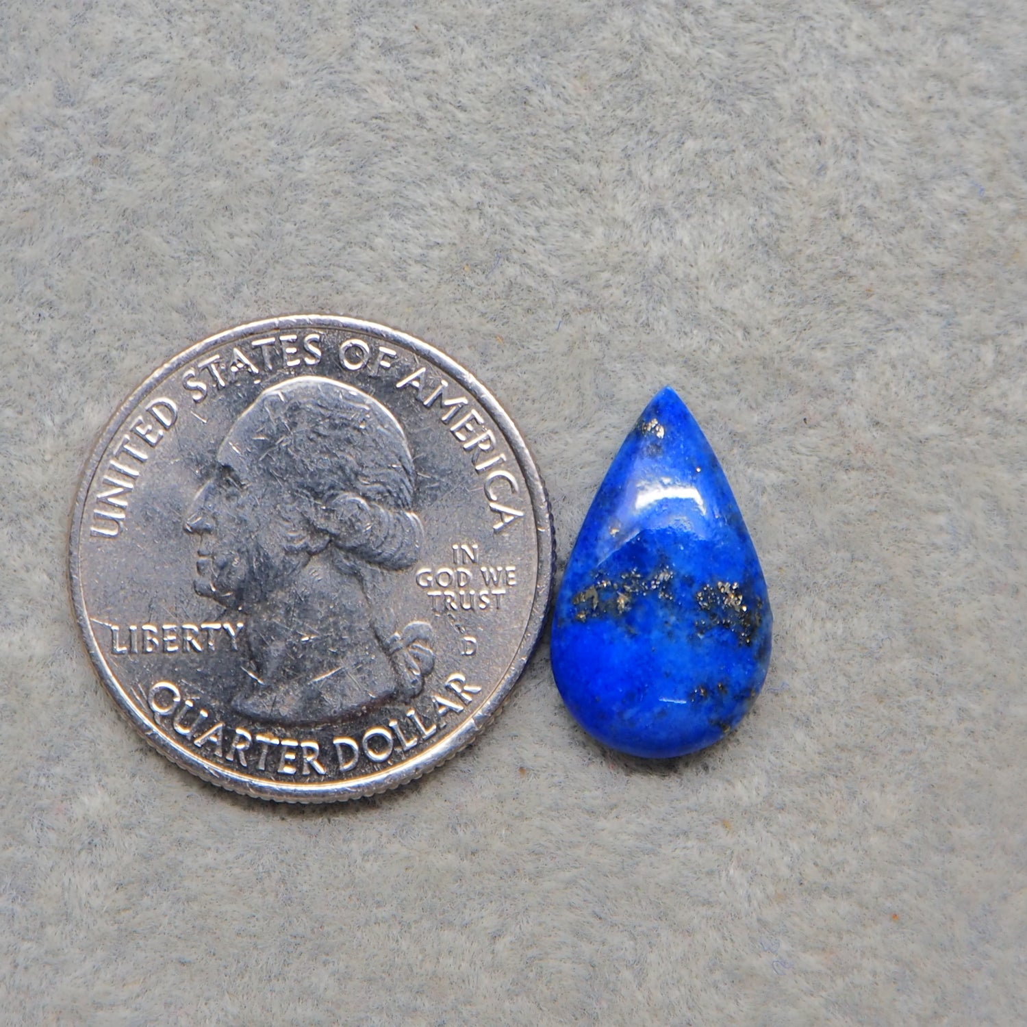 Natural Lapis Lazuli Pear Cabochon 18x11mm 5.5ct – Pedra Gems One of a Kind Loose Gemstone