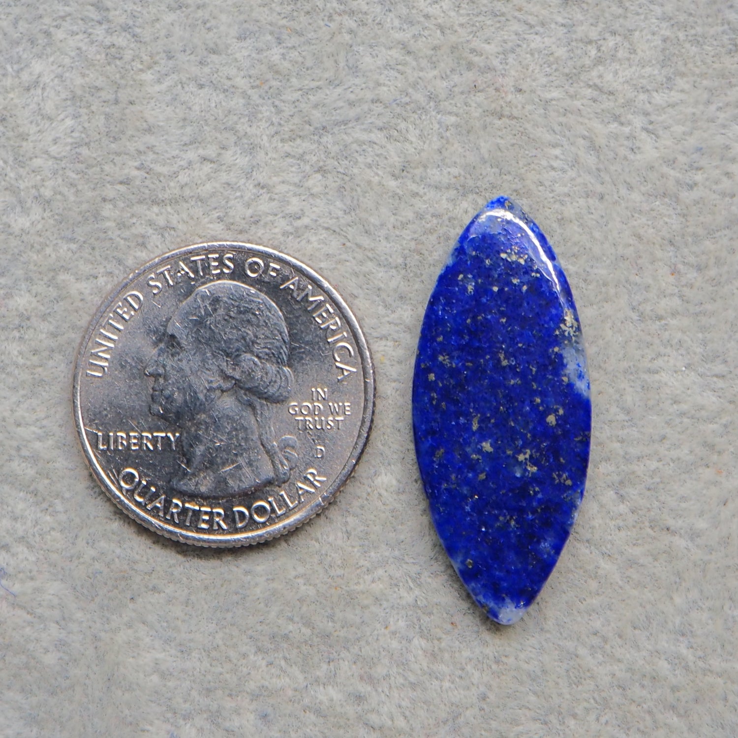 Natural Lapis Lazuli Marquise Navette Cabochon 33x14mm 14.5ct – Pedra Gems One of a Kind Loose Gemstone