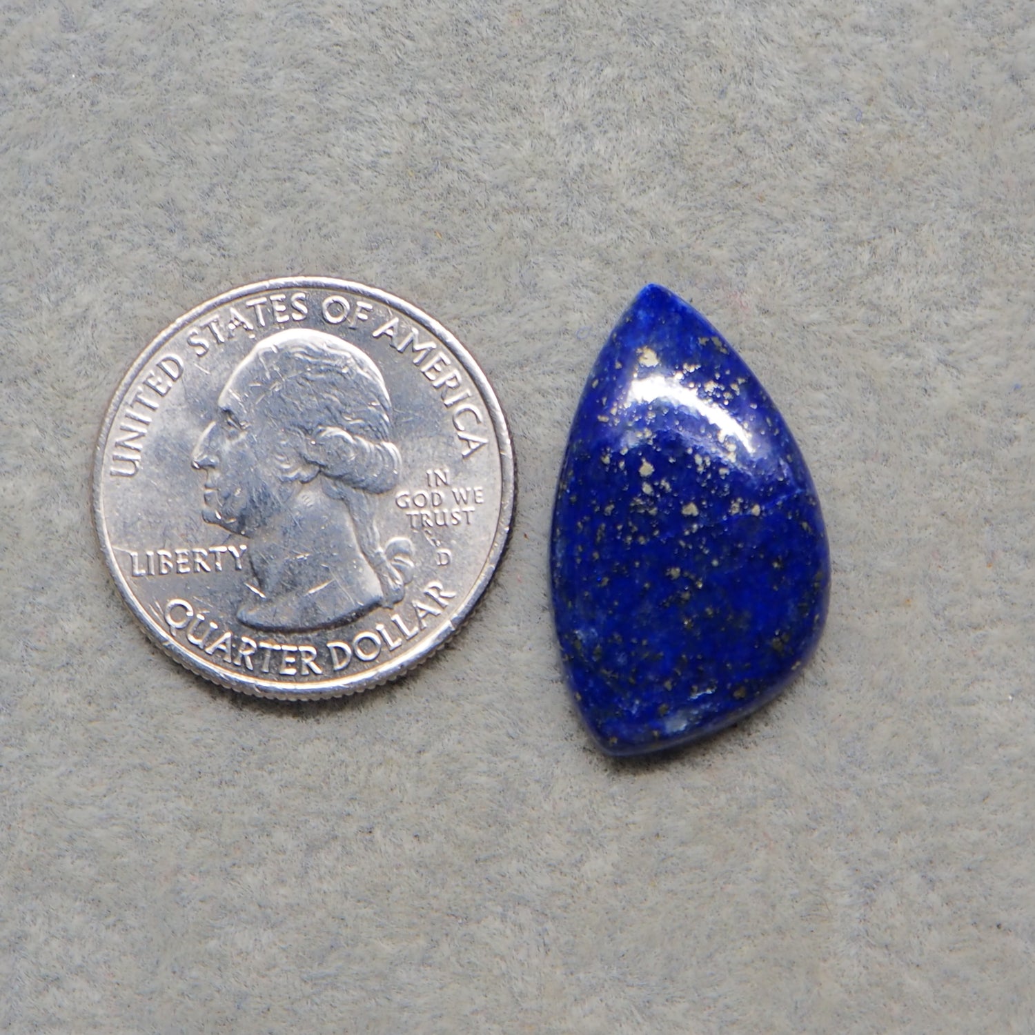 Natural Lapis Lazuli Pear Cabochon 27x16mm 18.5ct – Pedra Gems One of a Kind Loose Gemstone