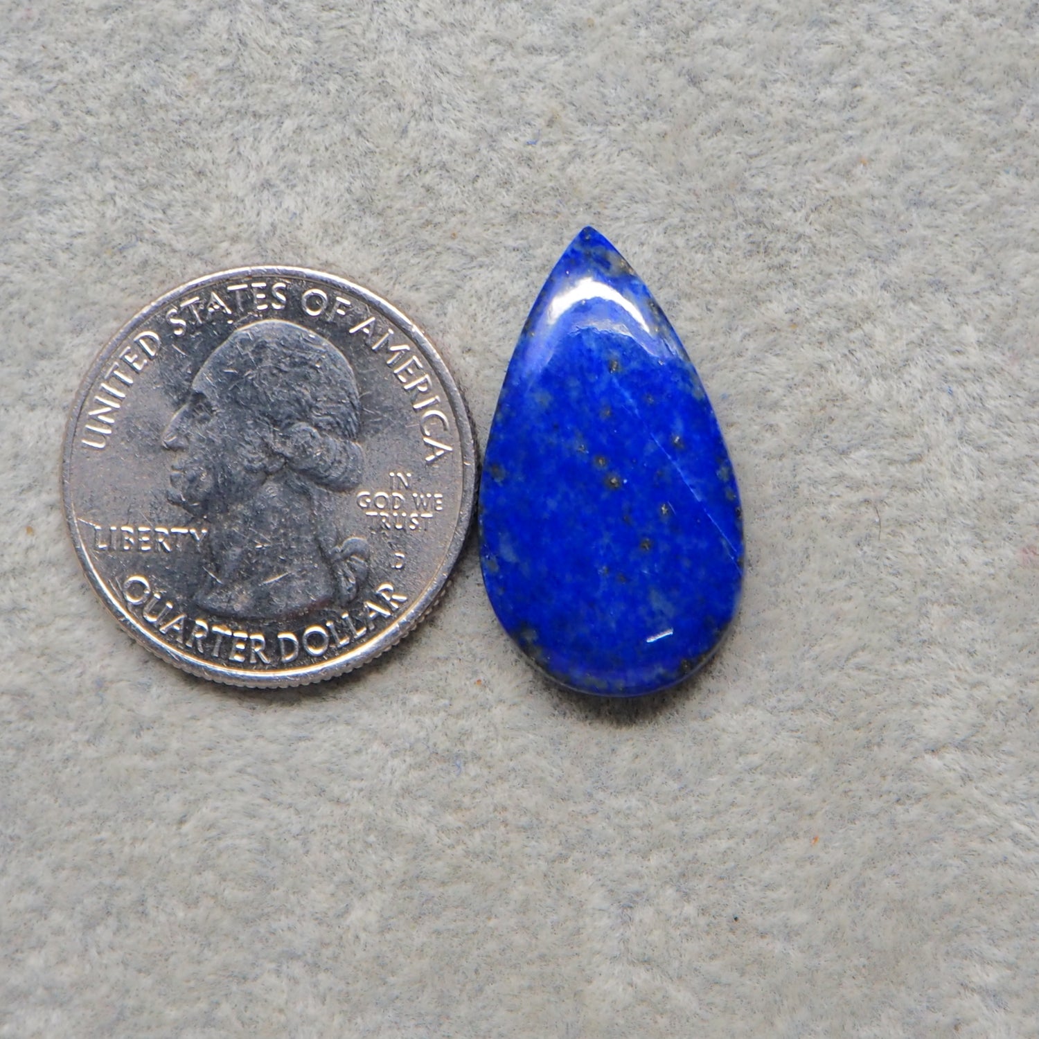 Natural Lapis Lazuli Pear Cabochon 27x15mm 15ct – Pedra Gems One of a Kind Loose Gemstone